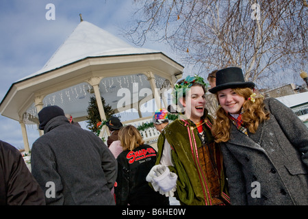 Dickens Skaneateles Noël annuel l'État de New York Région des lacs Finger Banque D'Images