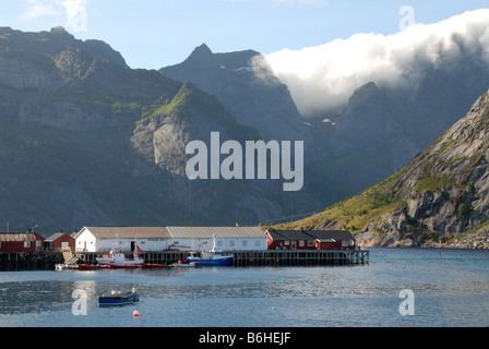 Avis de Hamnoy sur les îles Lofoten Banque D'Images