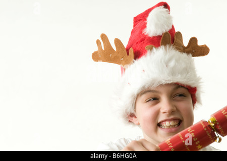 Parti pirate chapeau de Noël heureux fois fun visage drôle célébration de Noël Banque D'Images