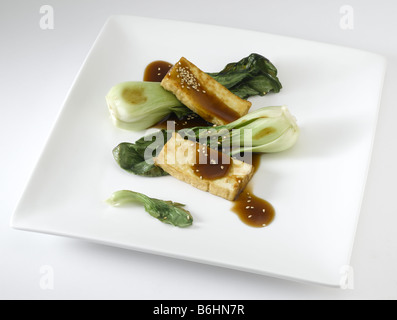 Bok choy tofu Banque D'Images