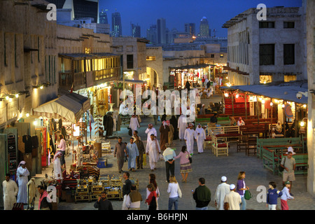 Le QAT, Qatar : Doha, Souq al Waqif, le plus vieux bazar au Qatar. Banque D'Images