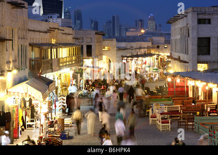 Le QAT, Qatar : Doha, Souq al Waqif, le plus vieux bazar au Qatar. Banque D'Images