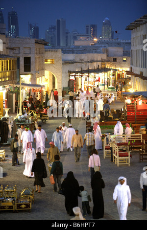 Le QAT, Qatar : Doha, Souq al Waqif, le plus vieux bazar au Qatar. Banque D'Images
