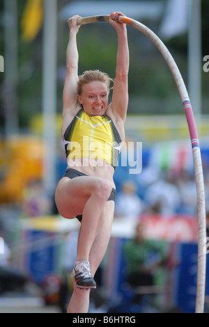 NORWICH UNION GRAND PRIX LONDRES CRYSTAL PALACE ATHLÉTISME 3e août 2007 Svetlana FEOFANOVA PERCHE Femmes RUS Banque D'Images