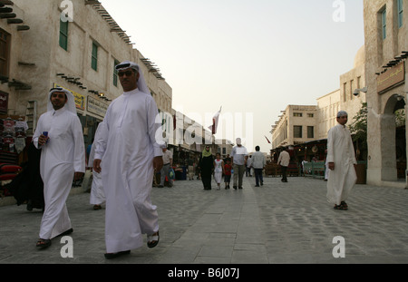 Scène de la marché Souq Waqif à Doha, Qatar. Banque D'Images