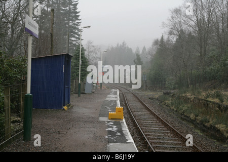 La gare la plus Achnashellach en Wester Ross, de l'Écosse. Banque D'Images