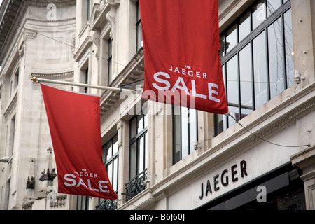 Magasin de vêtements Jaeger à Regent Street, centre-ville de Londres, Angleterre, Grande-Bretagne Banque D'Images