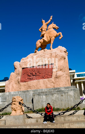 Sukhbaatar sq à Ulan Bataar Banque D'Images