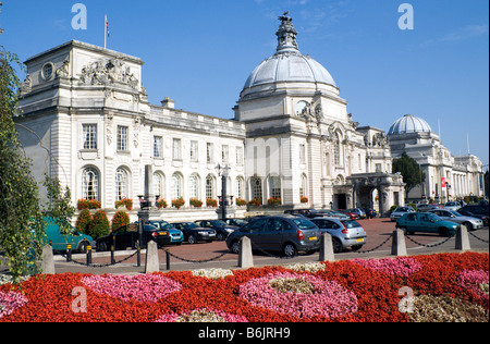 L'hôtel de ville de Cardiff cathays park Cardiff Banque D'Images