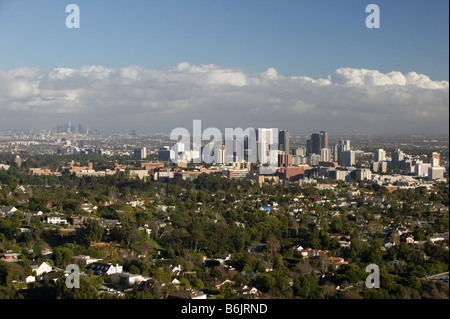 USA, Californie, Los Angeles, Las Vegas : vue sur Beverly Hills & Westwood du Getty Center Banque D'Images