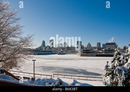 Ville de Montréal vu de St Louis Island Banque D'Images