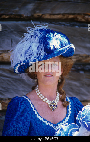 La duchesse d'York Sarah Ferguson Fergie Fort Edmonton Alberta visite au Canada Banque D'Images