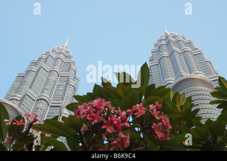 Vue sur les Tours Petronas, à Kuala Lumpur Banque D'Images