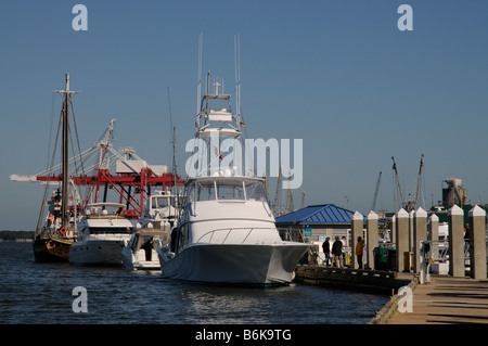 Port de Fernandina Beach sur Amelia Island North Florida USA Banque D'Images