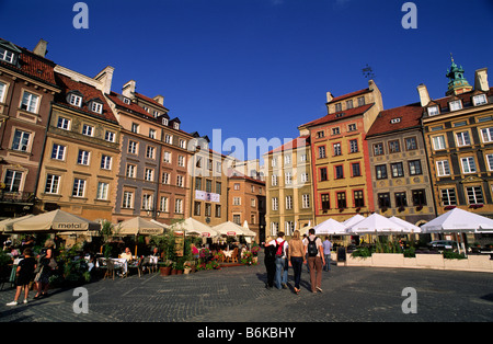 Pologne, Varsovie, place de la vieille ville Banque D'Images