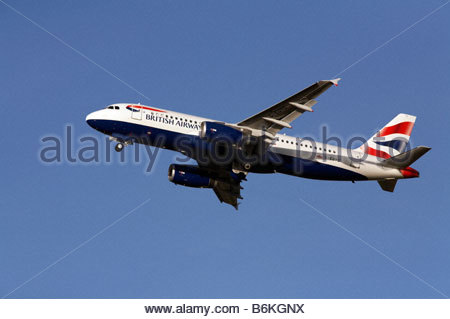 Vol British Airways peu après le décollage Banque D'Images