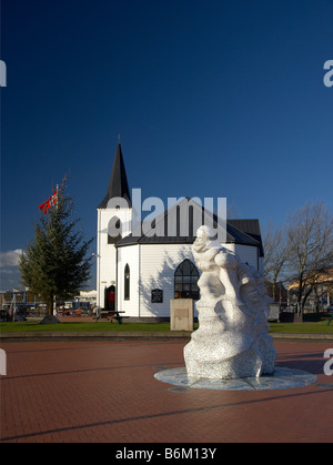 L'Église norvégienne, la baie de Cardiff, Cardiff, Pays de Galles, Royaume-Uni Banque D'Images