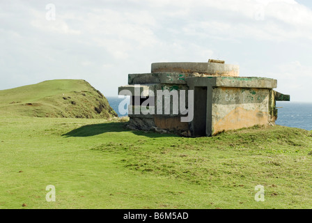 Taïwan, abandonnés bunker militaire sur l'Île Verte Banque D'Images