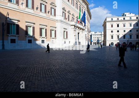 Italie Rome Piazza di Monte Citorio Banque D'Images