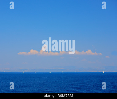 Planche à voile à la mer Adriatique Banque D'Images