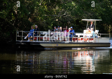 Homosassa Springs State Park, Florida USA Syndicat tour voile sur Pepper Creek Banque D'Images