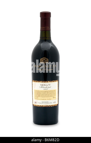 Bulgarie damianitza seul vignoble vin rouge merlot 2002 mitinski pat âgés de 10 mois à 1 ans en fûts de chêne français nuances violette bo Banque D'Images