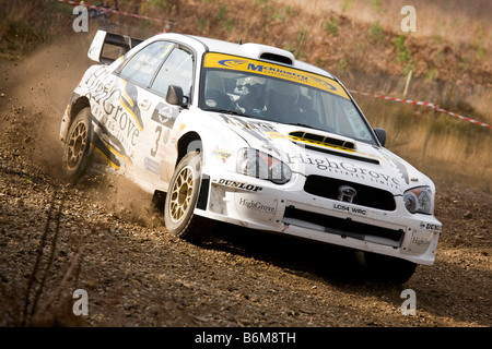 Jon Ingram, Ian Allsop, Subaru Impreza WRC 2008 Rallye Sunseeker Banque D'Images