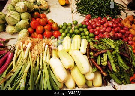 Natural Food, Sri Lanka, asiatique, marché, pas d'additifs chimiques, Pas d'ogm, légumes, personnes, santé, gastronomie, photo Kazimierz Jurewicz, Banque D'Images