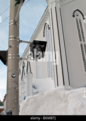 Fredericton Nouveau-Brunswick Canada hiver après grande tempête de neige à la fin de décembre Banque D'Images