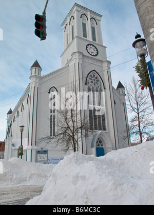 Fredericton Nouveau-Brunswick Canada hiver après grande tempête de neige à la fin de décembre 2008 Banque D'Images