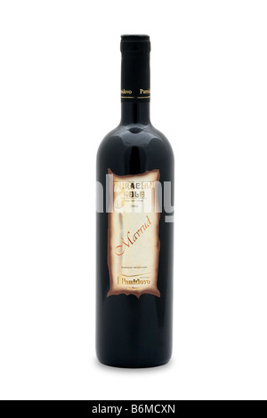 La Bulgarie de l'or des Thraces de vin rouge sec 2004 pamidovo mavrud barique riche sélection de couleur pourpre rubis profond et nuances de fruits forestiers arom Banque D'Images