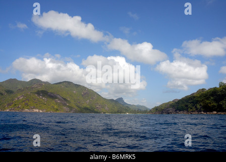 Baie Ternay Réserve Naturelle Marine Coast et bay Seychelles Banque D'Images