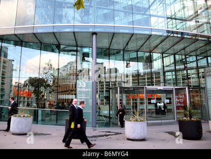 Entrée de Sainsbury's siège à Holborn, Londres Banque D'Images