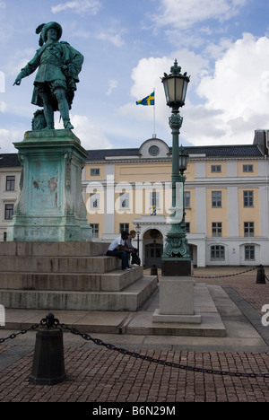 Statue du Roi Gustave II Adolphe, Göteborg, Suède Banque D'Images