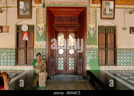 NATTUKOTTAI CHETTIAR, MAISON À CHETTINAD Tamil Nadu Banque D'Images