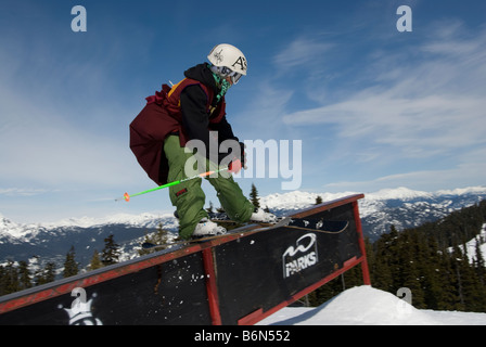 Athlète au Telus World Ski and Snowboard Festival à Whistler, Canada lieu tous les mois d'avril Banque D'Images