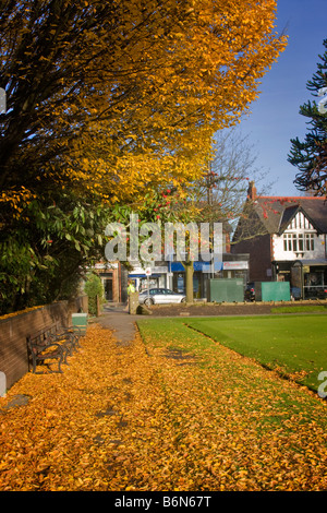 À côté de l'allée de boules, Ashley Road, Hale Village, Cheshire Banque D'Images