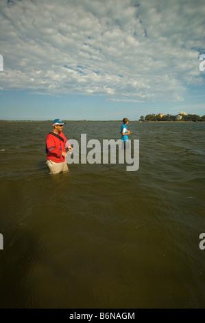 La pêche dans le Queensland Maroochy river Banque D'Images