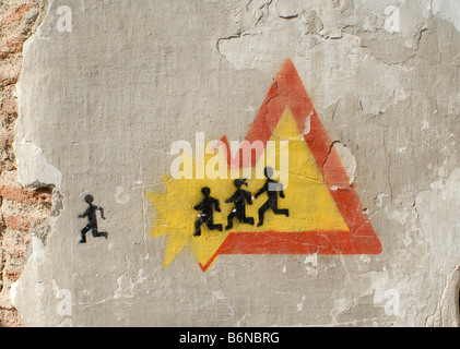 Graffiti sur un mur à Grenade Espagne 2007 Photo de John Robertson Banque D'Images