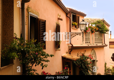 Ruelles de Forza d'Agro en Sicile orientale Italie Banque D'Images