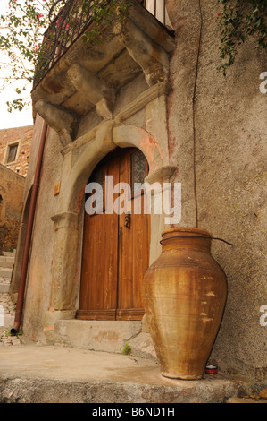 Ruelles de Forza d'Agro en Sicile orientale Italie Banque D'Images