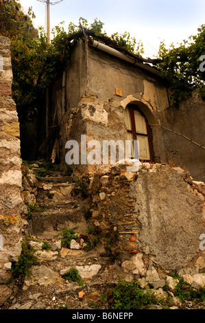 Ruelles de Forza d'Agro en Sicile orientale Italie Banque D'Images