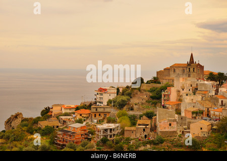 Ruelles de Forza d'Agro en Sicile orientale Italie Banque D'Images