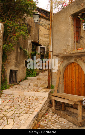 Ruelles de Forza d'Agro en Sicile orientale Italie Banque D'Images