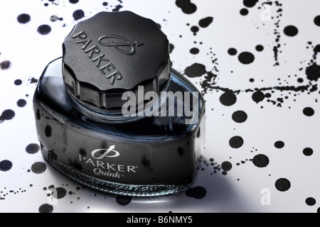 Bouteille d'encre Parker Banque D'Images