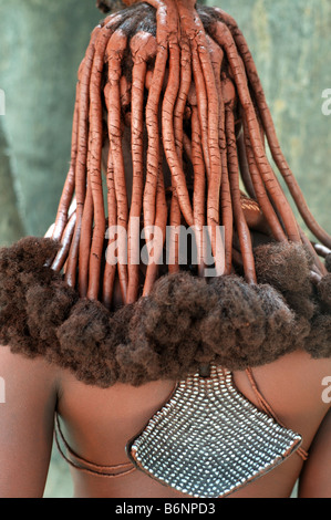 Opuwo fille himba namibie Banque D'Images