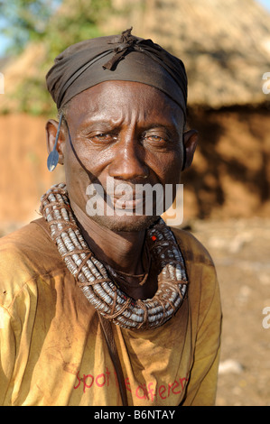 Scène de village près d'Opuwo namibie Banque D'Images