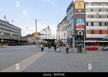 La place centrale de la ville de Bielefeld Allemagne Banque D'Images