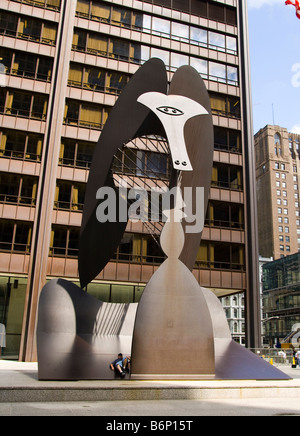 Chicago, IL : Picasso Sculpture downtown de Daley Plaza Banque D'Images