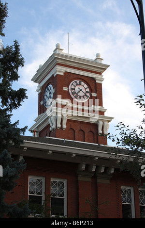 Le hall Bryan tour de l'horloge sur le campus de l'Université de l'État de Washington dans la région de Pullman, Washington. Banque D'Images
